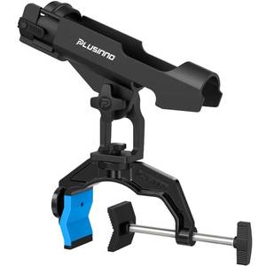 lot 16288 image: PLUSINNO 1 Pack Fishing Rod Holders for Boat, Upgraded Fishing Rod Holder with Enlarge Clamp, Innovative Dual-V Shaped Design, Fit RoundSquare Tube Boat Fishing, Fishing Gear, Gifts for Men - Retail $21