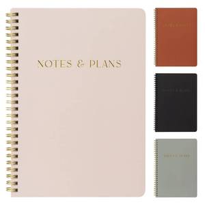 lot 16307 image: Beautiful Daily Planner And Notebook With Hourly Schedule - Aesthetic Spiral To do List Notepad to Easily Organize Your Tasks And Appointments - Stylish Book And School Or Office Supplies For Women - Retail $9