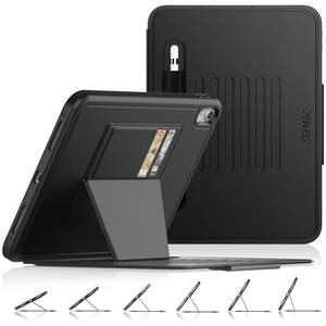 lot 16325 image: SEYMAC stock Case for iPad (A16) 11th10th Generation 1110.9, Strong Magnetic Auto Sleep Shockproof Case with Absorbing Multi-Angles Stand, Pen Holder, Card Slot (Black) - Retail $40