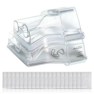 lot 16345 image: ZURNMED Humidifier Water Chamber tub with 20 Replacement Filters Compatible with AirSense 10 and AirCurve 10  S10 Series  Leak-Free, Durable Design  BPA-Free, Durable Design  FSAHSA Eligible - Retail $40