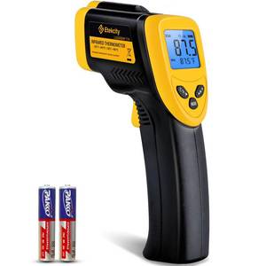 lot 16359 image: Etekcity Infrared Thermometer Laser Temperature Gun 774, Meat Food Candy Oven Thermometer for Griddle Accessories, Heat Gun for Cooking Refrigerator Tools, Yellow - Retail $17