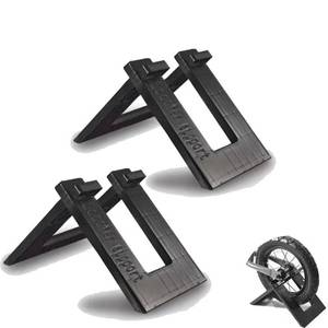 lot 6105 image: YehVeh 2 Pack Kids Balance Bike Parking Rack Stand Foldable Kickstand Holder for No Pedal Training Bicycle Scooter 8�� 9�� 10�� 12 Inch Bikes Storage Organizer Indoor Outdoor Garage - Retail $14
