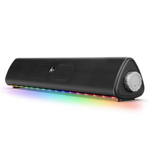 lot 6116 image: Bluetooth Computer Speakers for Desktop, 20W Stereo Sound, 3.5 mm Aux-in Connection, Wireless Battery Powered PC Speakers for Laptop, Tablet, Gaming - Retail $20