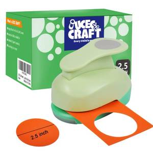 lot 6130 image: UCEC Circle Punch, 2.5 Inch Circle Hole Punch, Craft Paper Punches Circles Craft Punch Cutters for Handmade Crafting Scrapbooking Cards Arts Fun Projects - Retail $20
