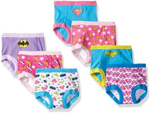 lot 6134 image: DC Comics Toddler Potty Training Pants with Superman, Batman and Wonder Woman With Success Chart and Stickers - Retail $116