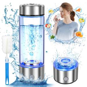 lot 6146 image: 2025 Upgrade Hydrogen Water Bottle, Hydrogen Water Generator with Advanced SPE PEM Technology, 420ml(14OZ) Hydro Water Machine, Portable Water Ionizer for Office, Travel, Fitness and Everyday Hydration - Retail $46