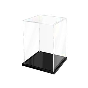 lot 13167 image: XINISS Clear Acrylic Display Case for Collectibles Assemble Doll Display Case Alternative Showcase for Lego Action Figures Model Statues Home Storage (6x6x10 inch 15x15x25 cm) - Retail $20