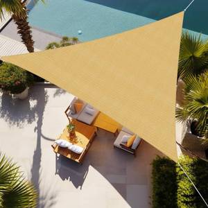 lot 13210 image: ShadeandBeyond Triangle Sun Shade Sail 16X16X16 Permeable Canopy Sand for Patio Garden Yard Deck Pergola (We Make Custom Size) - Retail $36
