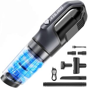 lot 13211 image: YTE PRO Handheld Vacuum Cordless 1.1 Pounds Car Vac 10000PA Hand Held Vacuums 4-in-1 Hand Vac Cordless Rechargeable HEPA Filter Large Capacity Dust Cup for Car Office Home Pets Hair (Grey) - Retail $9,739