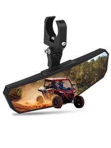 lot 13215 image: ZIDIYORUO UTV Rear View Mirror, Adjustable SXS RZR Center Rearview Mirror with Aluminum Clamp Fit for 1.5-2in Roll Bar, Compatible with Polaris RZR, Pioneer, Talon, Can Am X3, Kawasaki, CFMOTO - Retail $20in