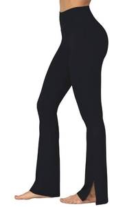 lot 14321 image: Sunzel Sunzfly Split Hem Flare Leggings for Women, High Waisted Casual Bootcut Flared Yoga Pants with Tummy Control 30 Black Small - Retail $1,340in