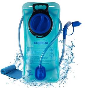 lot 14354 image: KUREIDA Hydration Bladder 2 Liter Leak Proof Water Reservoir,BPA Free,Wide Opening,Military Water Bladder Combined with Hydration Backpacks for Biking Hiking Running Camping Climbing.Blue - Retail $10