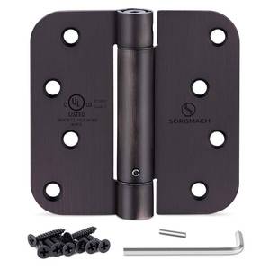 lot 14377 image: Self Closing Hinge Oil Rubbed Bronze Auto Close Hardware Hinge Outlet Adjustable Spring Hinges Door Closer Hinge 58 Radius Corner for Commercial Grade Self-Closing, UL Listed 3 Pack - Retail $28in