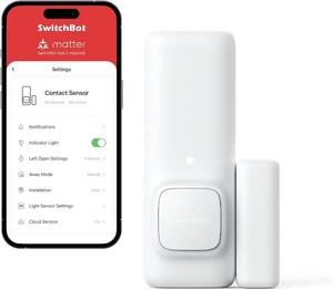 lot 14387 image: SwitchBot Door Alarm Contact Sensor - Smart Home Security Wireless Window Alarm and Door Sensor, Add SwitchBot Hub to Make it Compatible with Alexa - Retail $17