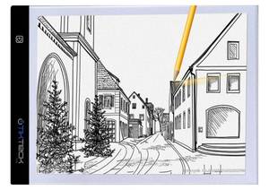 lot 15907 image: A4 Ultra-Thin Portable LED Light Box Tracer w 3 Level Brightness USB Power Cable Dimmable Brightness Artcraft Tracing Light Pad for Drawing, Sketching, Animation, 5D Diamond Painting (A4) - Retail $22