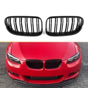 lot 15925 image: E92 Grille, ABS Gloss Black Front Replacement Kidney Grill for 3 Series E92 and E93, 2010-2013 - Retail $30