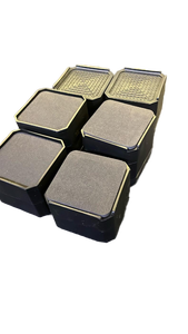lot 15926 image: Adjustable Furniture RisersPads Black 6 Pack - Retail $450