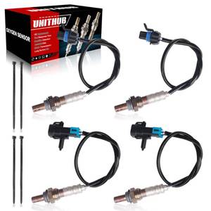 lot 4063 image: UNITHUB Oxygen Sensor Upstream  Downstream 15150 2344337 2344112 15140 Compatible for Chevrolet Avalanche Silverado Suburban Tahoe GMC Sierra Yukon 2006 2007 (Set of 4) - Retail $44