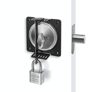 lot 4085 image: MOSECYOU Deadbolt Secure Device, Disable The Deadbolt Thumb Knob, Anti Picking Safety Child Proof, Apartment Extra Temporary Lock, Outswing Door Security, No Drill Dead Bolt Protector Guard - Retail $25