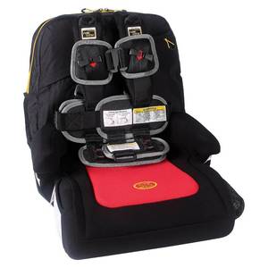 lot 4143 image: RideSafer - Extra Small Black RideSafer Travel Vest and TravelSmarter Booster Seat Combo, Lightweight, Compact, Portable Car Seat - Perfect for Travel and Everyday Child Safety - Retail $234