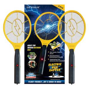 lot 4148 image: DEVOGUE� Pack of 2 Electric Fly Swatter Bug Zapper Battery Operated Flies Killer Indoor and Outdoor Pest Control Mosquito Zapper and Insect Catcher Racket (Packing May Vary) - Retail $20