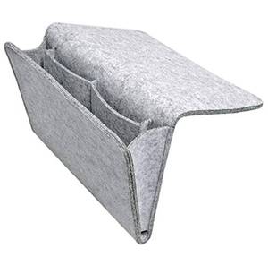 lot 4162 image: Useful Multi Grey Bed Storage Pockets Felt Bedside Hanging Storage Phone Remote Control Organizer Holder with 2 Inner Pockets for Bed Table Sofa - Retail $16,218