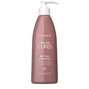 lot 4164 image: LANZA Healing Curls Butter Shampoo - Curly Hair Shampoo for a Creamy, Color-Safe Cleanse and Refreshed Curls - Paraben and Sulphate Free Shampoo (8 Fl Oz) - Retail $37