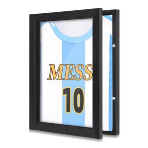 lot 4169 image: HyqehrtYazc 11 x 14in T Shirt Frames for Wall Display, Jersey Frame Display Case with UV Protection Acrylic, Wood Shadow Box Frame Depth of 1in, Display Case for T Shirts, Jerseys, Memorabilia (Black) - Retail $30in