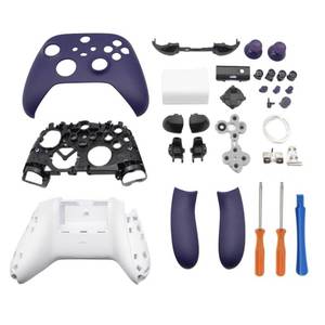 lot 4170 image: Hzxkqmil Full Housing Shell Set for Xbox Series XS Controller, Replacement Shell Case Cover Side Rails LB RB Bumper Buttons D-pad Accessories for Xbox Core Controller (Purple) - Retail $23