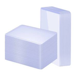 lot 4187 image: 100 Pack 3x4in Hard Plastic Card Sleeves Top Loaders for Cards, Baseball Card Protectors Hard Plastic, for Baseball Card, Game Cards, Trading Card, and So on - Retail $12in