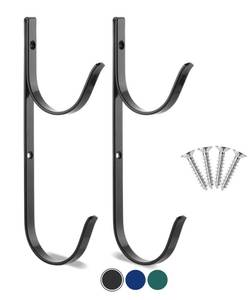 lot 4192 image: UNCO Pool Pole Hanger - 2 Pack, Pool Equipment Hooks for Poles and Hose, Accessories - Retail $8