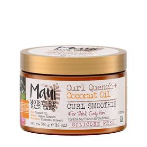 lot 4219 image: Maui Moisture Curl Quench  Coconut Oil Hydrating Curl Smoothie, Creamy Silicone-Free Styling Cream for Tight Curls, Braids, Twist-Outs and Wash and Go Styles, Vegan and Paraben-Free, 12 Ounce - Retail $8