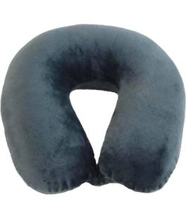 lot 6064 image: Wolf Essentials Adult Cozy Soft Microfiber Neck Pillow for Travel � Compact, Machine Washable - Perfect for Airplane, Car, or Home Use - Filled and Finished in The USA � Charcoal - Retail $13