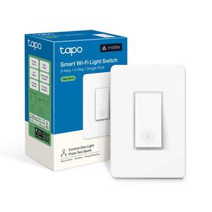 lot 6076 image: TP-Link Tapo Smart Switch, Single-Pole3-Way4-Way, Matter Compatible, Energy Monitoring, Neutral Wire Required, Works with Alexa, Siri, Google Home, SmartThings, UL Certified, 2.4GHZ Wi-Fi, Tapo S515 - Retail $20
