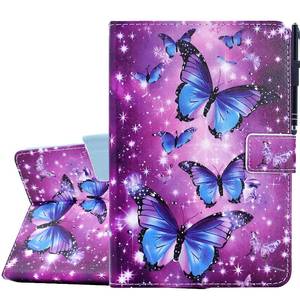 lot 6092 image: KEROM Case for Samsung Galaxy Tab A9 Plus 11 Inch 2024 2023 (SM-X210X216X218), Slim PU Leather Stand Case Protective Cover for Galaxy Tab A9A9 Plus Tablet, Auto WakeSleep - Sparkling Butterfly - Retail $16