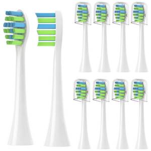 lot 6098 image: YMPBO 10 Pack Toothbrush Replacement Heads Compatible with 7AM2M AM100AM105AM111 Electric Toothbrush, Soft Brush Bristles, White - Retail $9