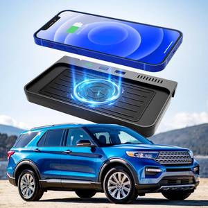 lot 16362 image: CreekT� Wireless Car Charger for Ford Explorer Center Console Accessories 2024 2023 2022 2021 2020, with USB Ports Compatible Wireless Charging Pad fit for Explorer 2020-2024 - Retail $50