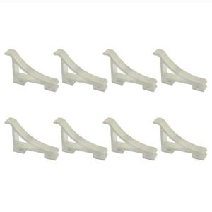 lot 16372 image: Pro Bamboo Kitchen 8PCS Cooler Shelf Bracket Clip Refrigerator Clip Compartment Holder Aluminum Refrigerator Shelf Clip Shelf Support Clip Metal For Closet Column Window Frame Bookcases - Retail $8
