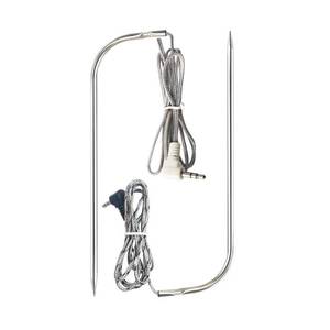 lot 16373 image: Replacement Waterproof Meat Probe 2 PCS Compatible with Traeger BBQ Grills, 3.5 mm Plug Meat BBQ Digital Thermostat Probes, Set of 2 - Retail $19