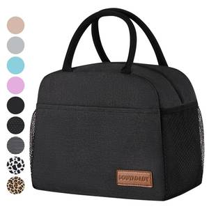 lot 16379 image: douyadady Lunch Bag WomenMen Lunch Box WomenMen (black) - Retail $10