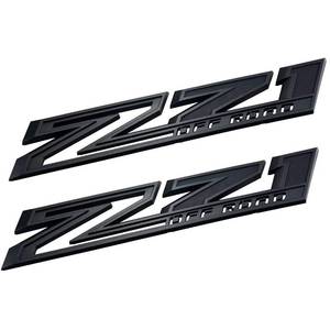 lot 16396 image: 2pack 2019-2025 OEM Z71 Off Road Emblems Side Decals Badges Compatible with fits Silverado Offroad Parts 84632695 (All Black) - Retail $33