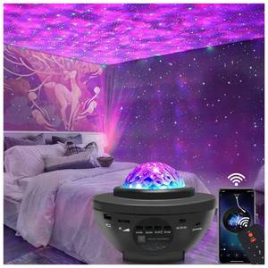 lot 16400 image: easeking Star Projector Galaxy Light Projector with Bluetooth Speaker, Multiple Colors Dynamic Projections Star Night Light Projector for Kids Adults Bedroom, Space Lights for Bedroom Decor Aesthetic - Retail $17