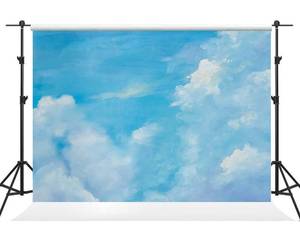 lot 19935 image: Kate 1010ft Sky Clouds Photography Backdrop Blue Portrait Backdrop Abstract Background Fabric Photo Studio Props for Photographer Pictures - Retail $129