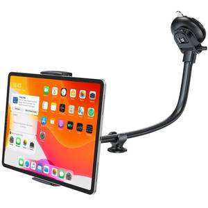 lot 20331 image: APPS2Car iPad Car Mount, 360 Degree Rotation, Suction Cup, Compatible with 9.7-10.5 Inch Tablets and Phones - Retail $20