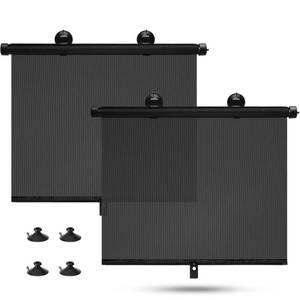 lot 20340 image: Car Window Shades - Side Window Sun Shade (2 Pack) Retractable Car Roller Sunshade for UV and Sun Glare Protection (14.3x17.7in) - Retail $3,360in