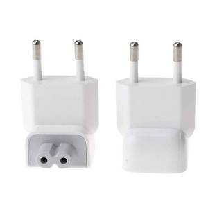 lot 20348 image: WOVTE Europe Plug Converter Travel Charger Adapter for Apple iBook MacBook White Pack of 2 - Retail $9