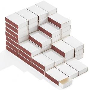 lot 20378 image: 60PCS Blank Matches Containers 2.24 x 1.42 x 0.59 inches White DIY Match Books Storage Boxes Bulk Match Holder with Double-Sided Striker for Wedding Bridal Baby Shower Birthday Party Favor(No Matches) NO MATCHES JUST BOX - Retail $19