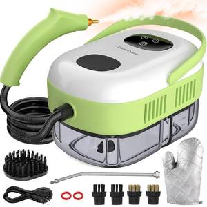 lot 20401 image: 2500W Portable Handheld Steam Cleaner for Car, Large Capacity 10s Fast Heating Steamer for Cleaning with 9 Pieces Accessories, Heavy Duty Plug-and-Play Steam Cleaner for HomeCarKitchenMore MISSING BRUSHES - Retail $59