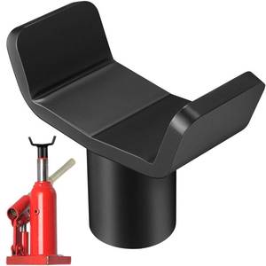lot 20419 image: Hicarer Bottle Jack Adapter Lifting Saddle, Safe Steel Axle Saddle Adapter for 12t Bottle Jack for Accessories 3-4 Round or Square Axle Tube Fits 1.65in or Smaller Diameter Shaft Saddles(Black) - Retail $23in