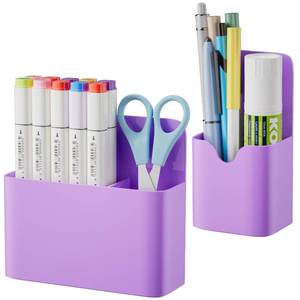 lot 20439 image: Magnetic Dry Erase Marker Holder,Pen and Eraser Holder for WhiteboardMagnet Pencil Cup Utility Storage Organizer for Office, Refrigerator, Locker and Metal Cabinets (Purple) - Retail $7